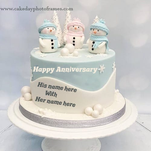 Marriage Anniversary Cake With Name Cakedayphotoframes Medium