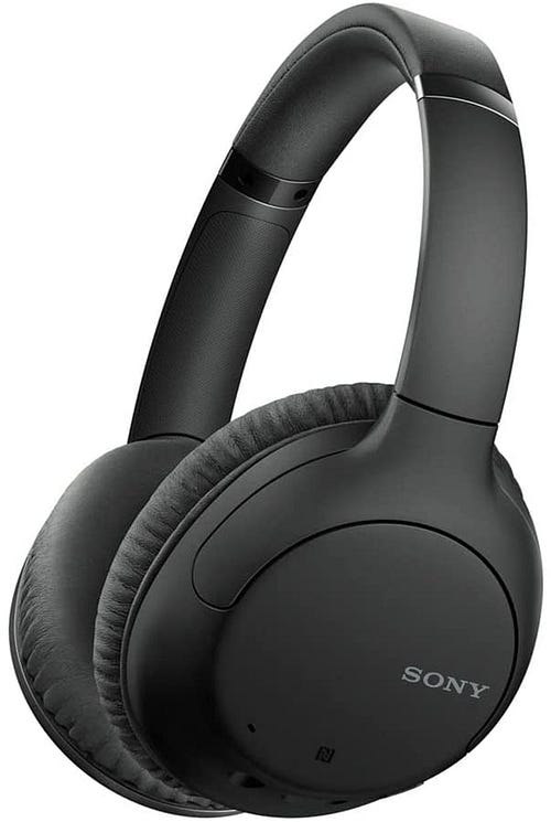 A black pair of Sony Noise Cancelling Headphones WHCH710N
