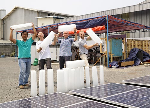 solar ice block machine
