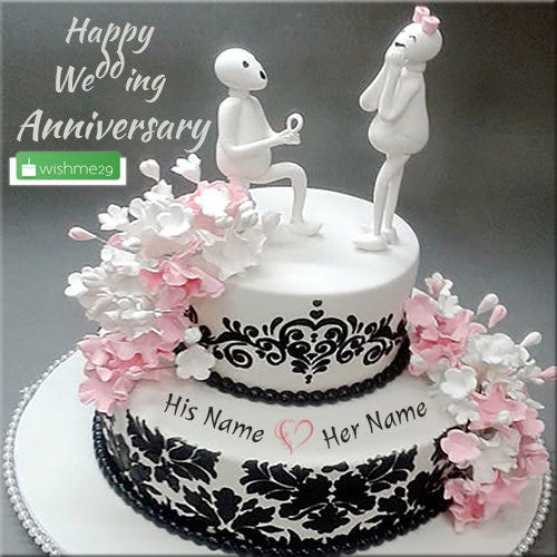 Anniversary Cake With Name Wishme29 Medium