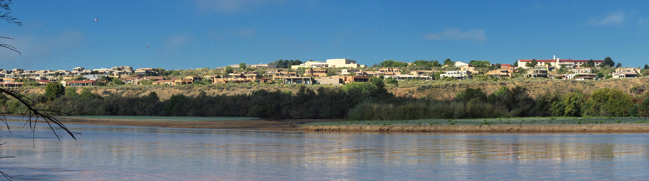 Development is already dense on the west bank of the Rio Grande in Albuquerque.