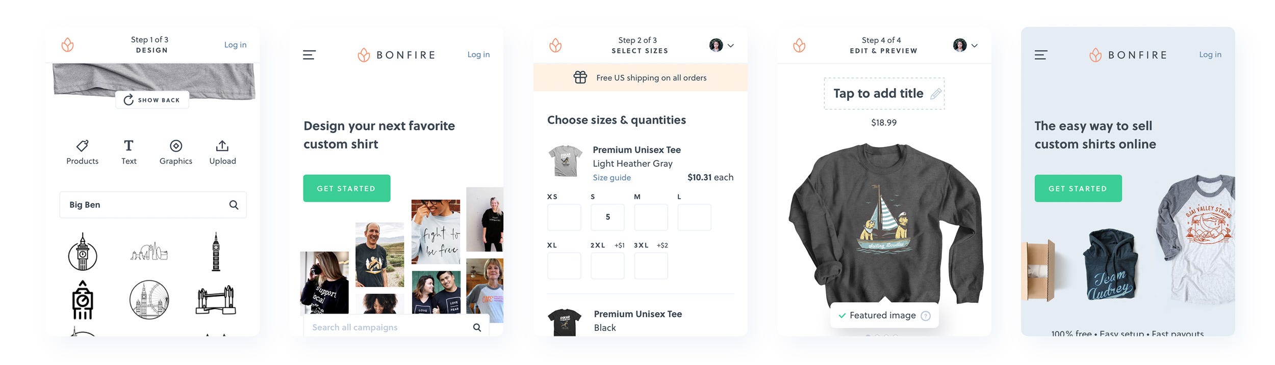 bonfire custom shirts