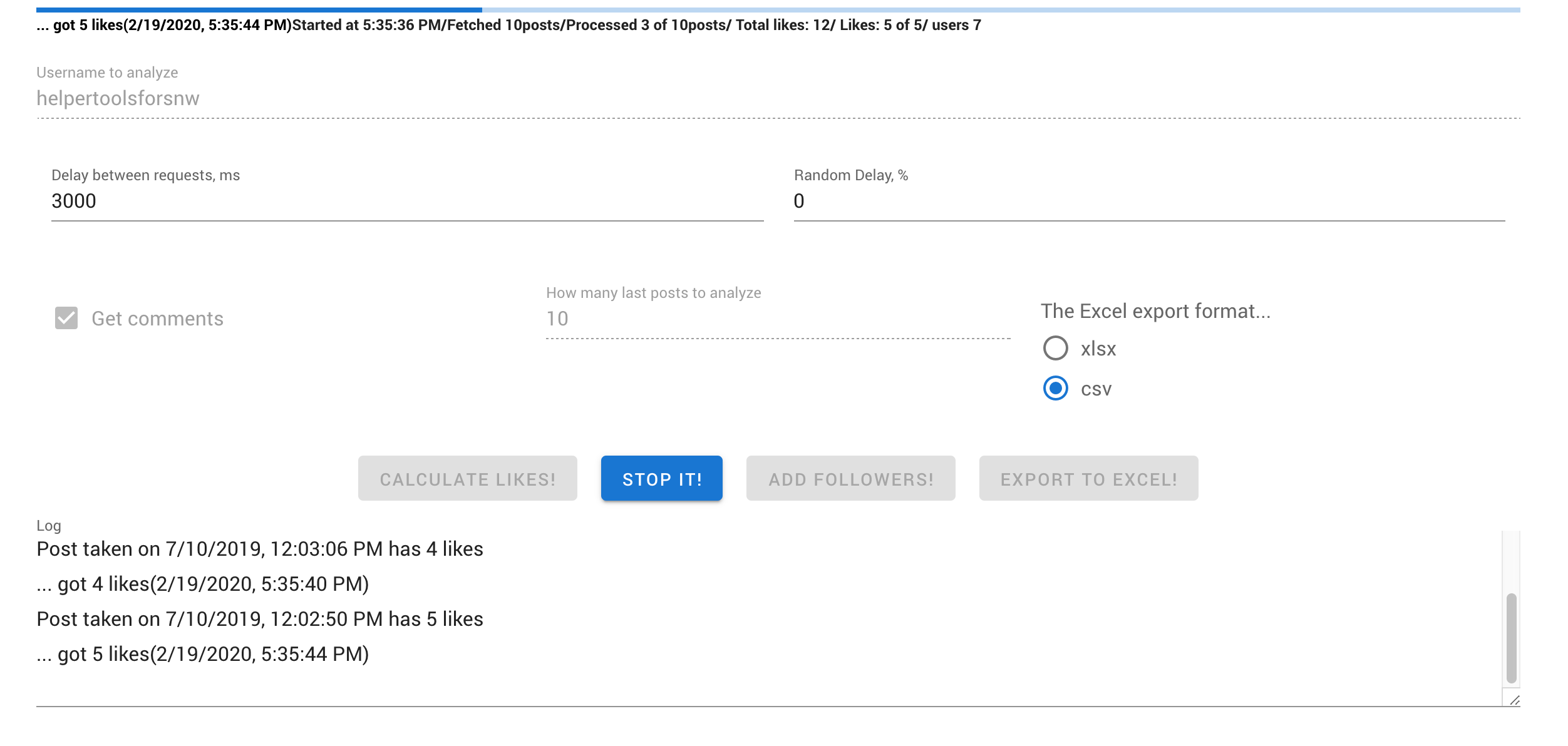 Count Likes / Comments by Helper Tools For Instagram Google Chrome