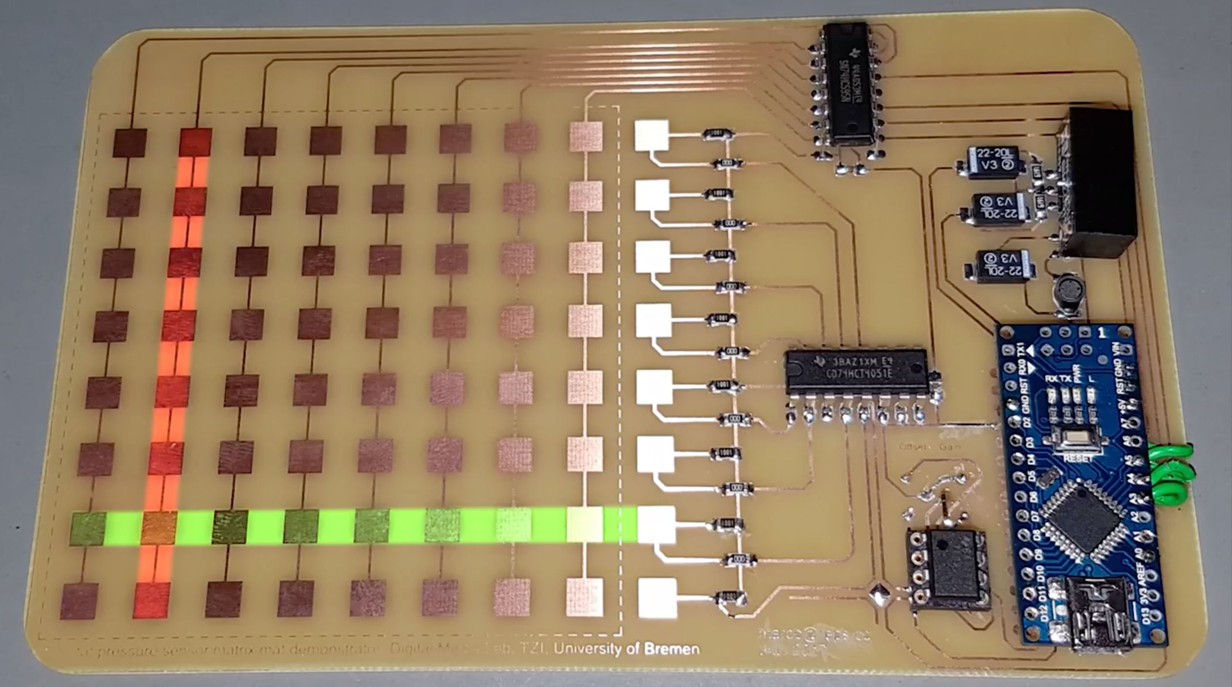 Yoga MatSize Pressure Sensor Matrix Uses LattePanda and Velostat to