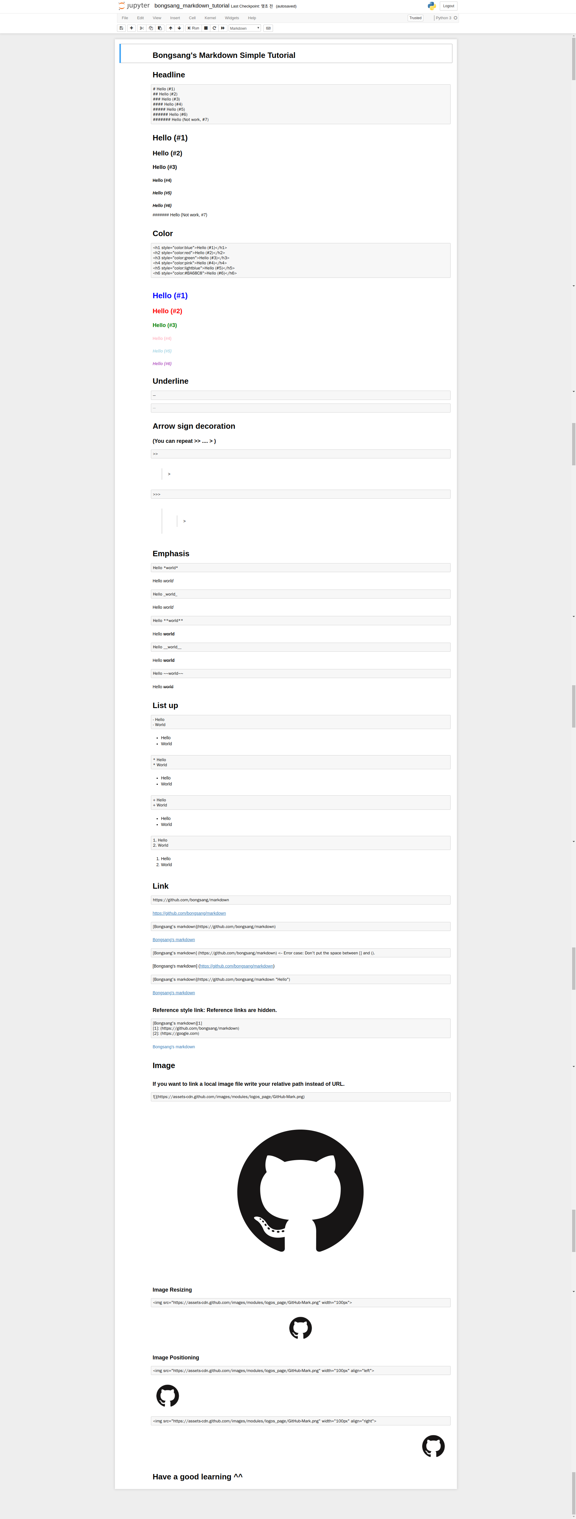 Markdown Jupyter Cheat Sheet