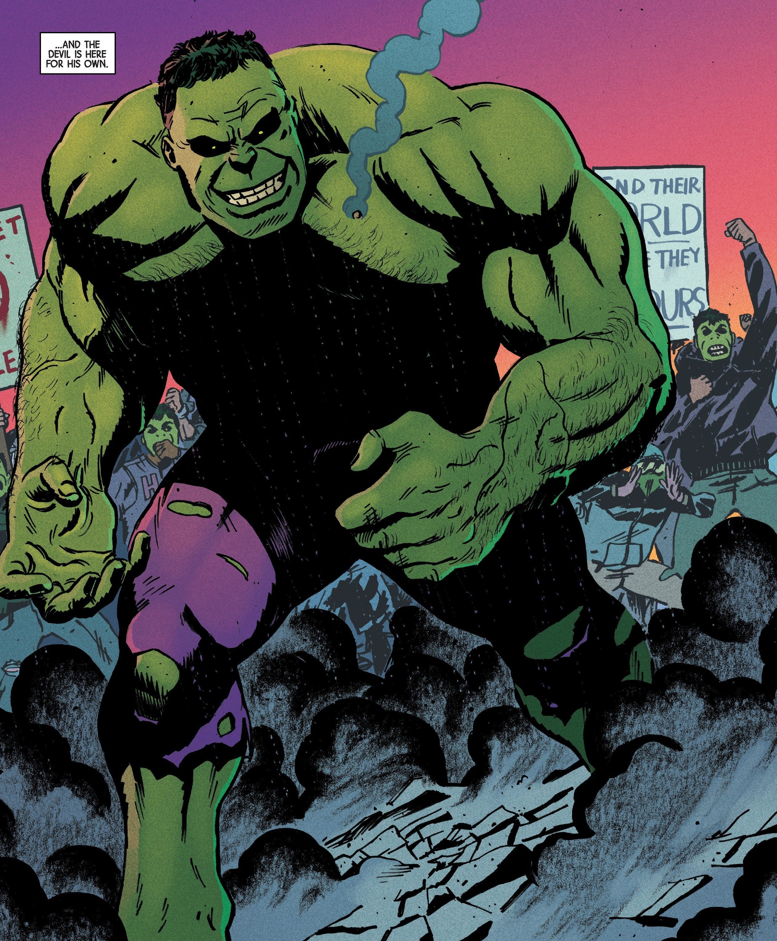 16+ Immortal Hulk Devil Hulk Background