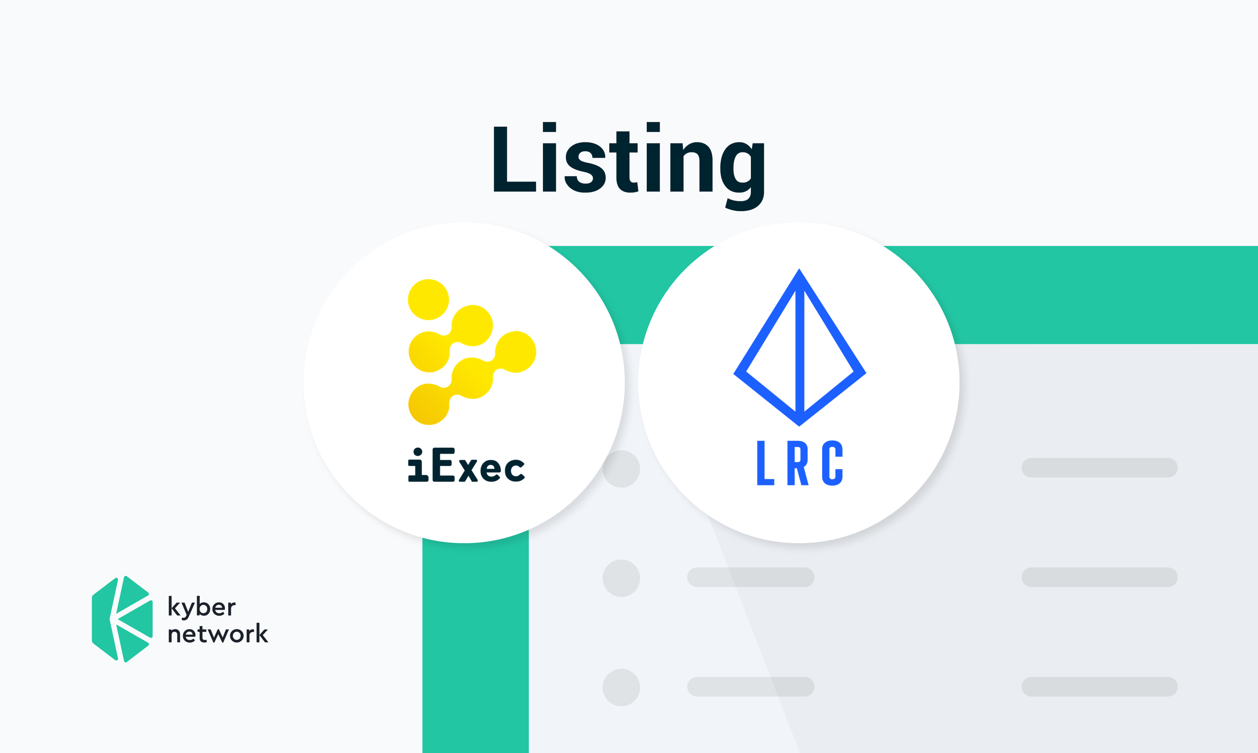 iExec (RLC) and Loopring (LRC) tokens are now available on ...
