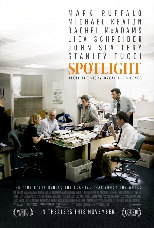 Spotlight, the movie: A personal view | by Matt Carroll | 3 to read | Medium