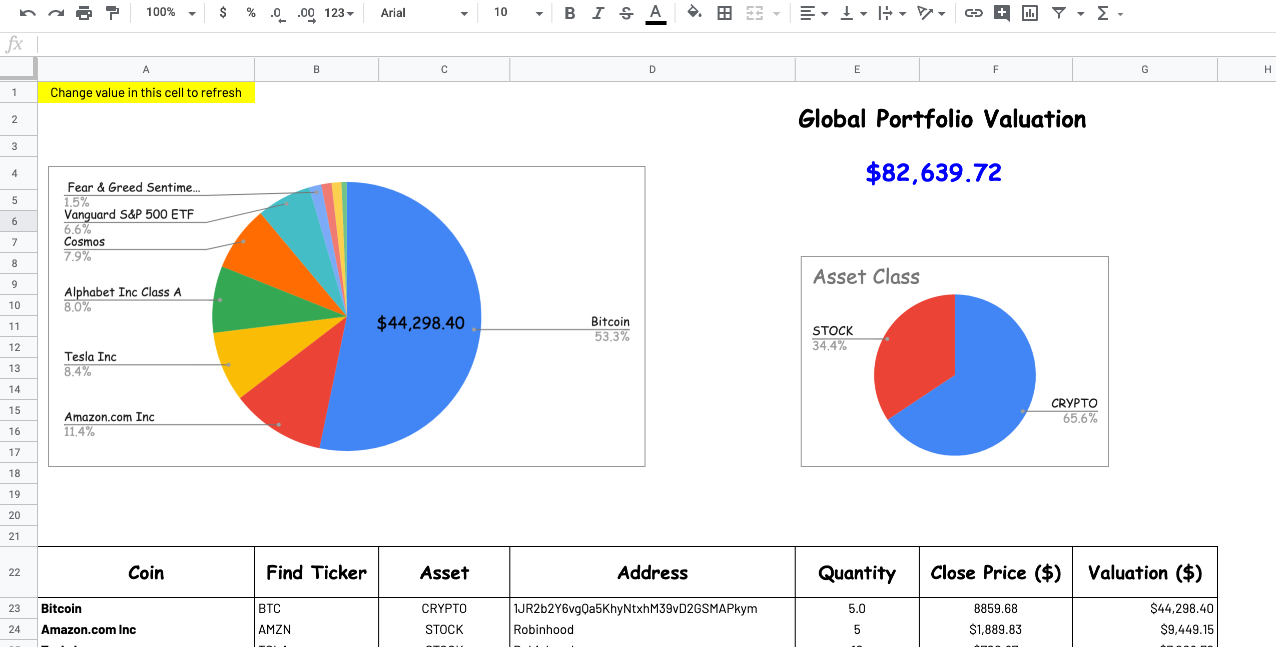 How to value your Stocks & Crypto Portfolio on Google ...