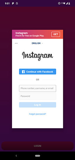 instagram log inпїјopen app