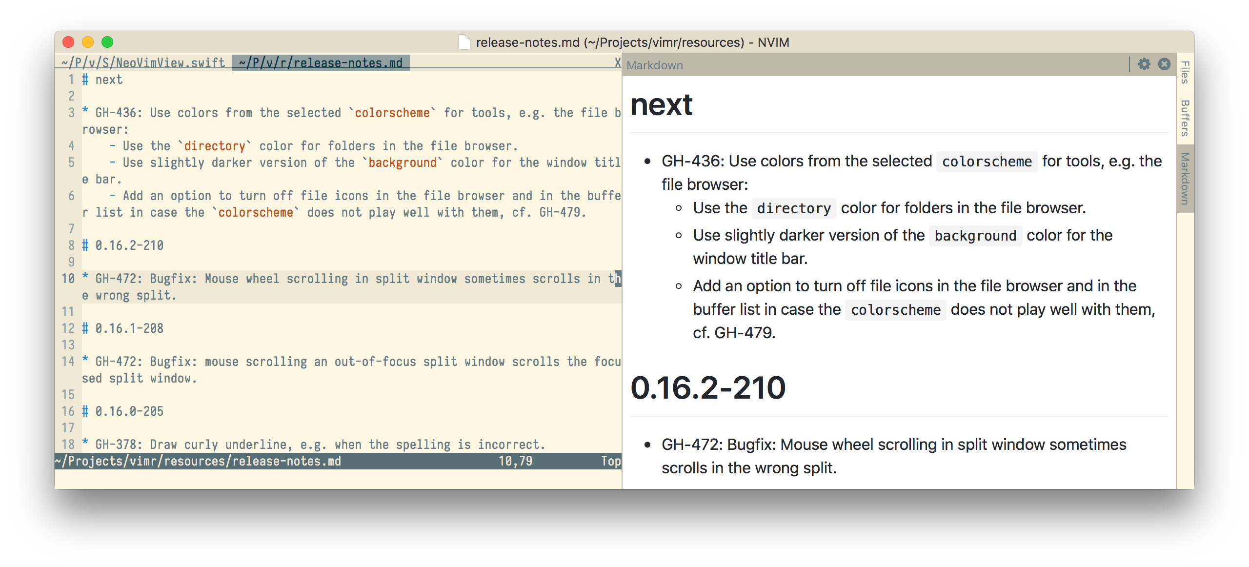 vimr neovim
