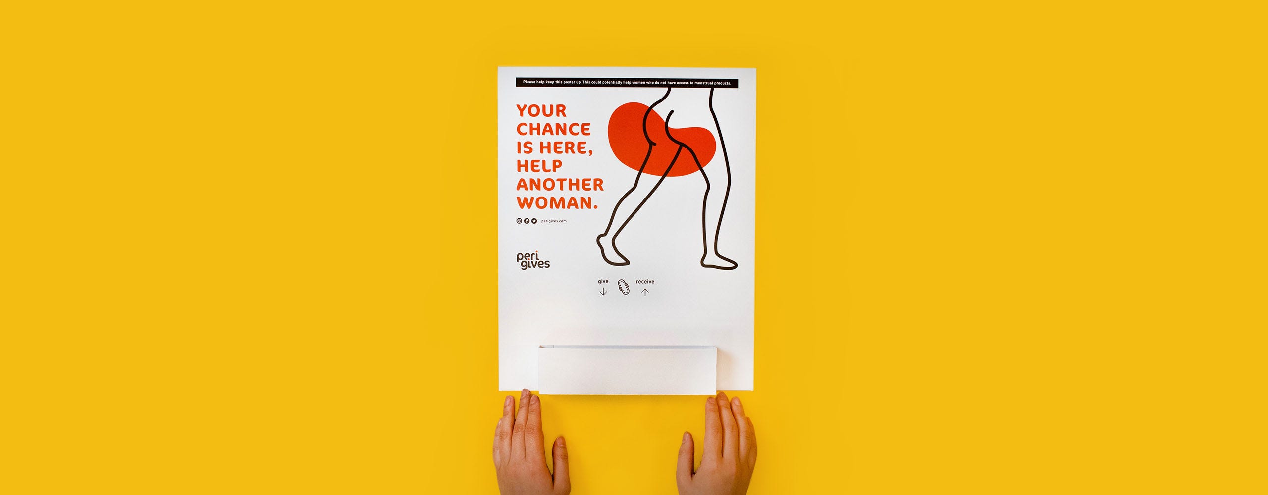 A Poster to Help Distribute Menstrual Products to Homeless Women by