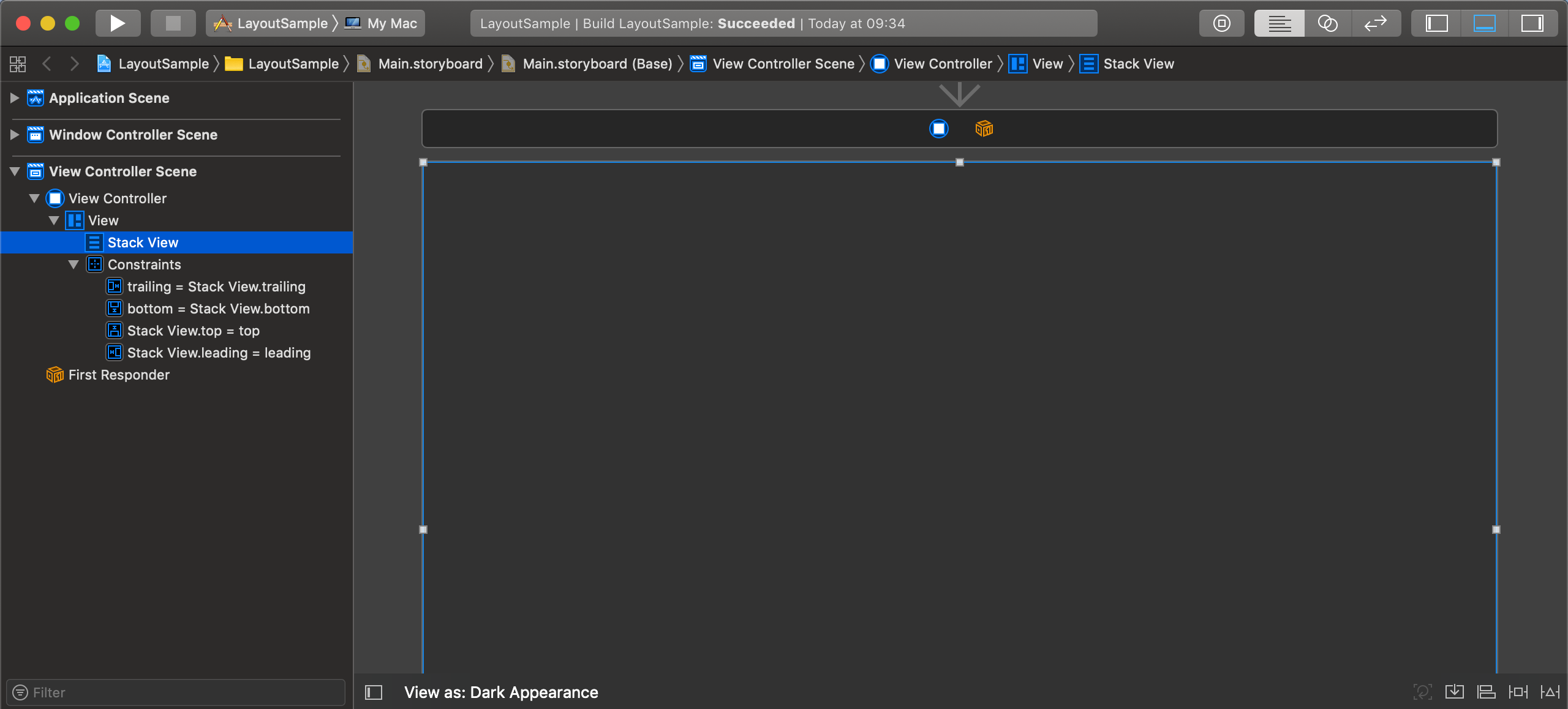 Stack layout with Interface Builder Swift sections Medium