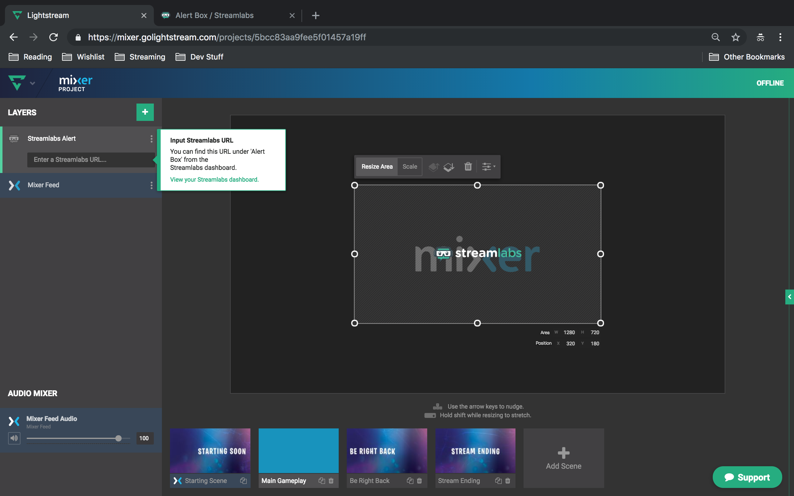 Lightstream Studio on Mixer. PART 2 ALERTS AND NOTIFICATIONS by