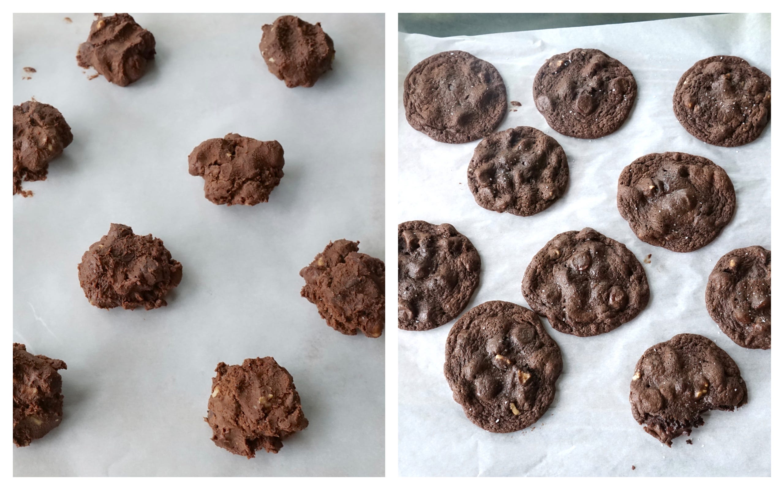 Bad Day Chocolate Cookies Baking in Black and White Medium