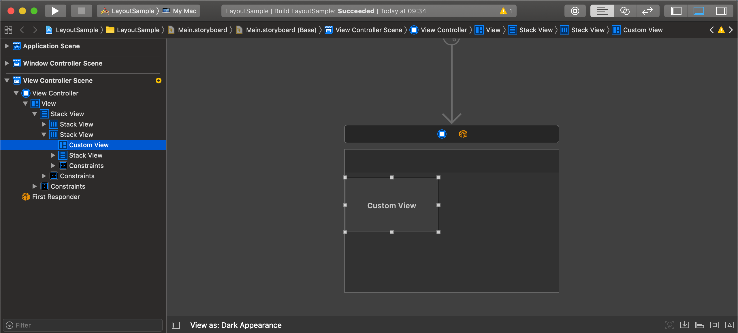 Stack layout with Interface Builder Swift sections Medium