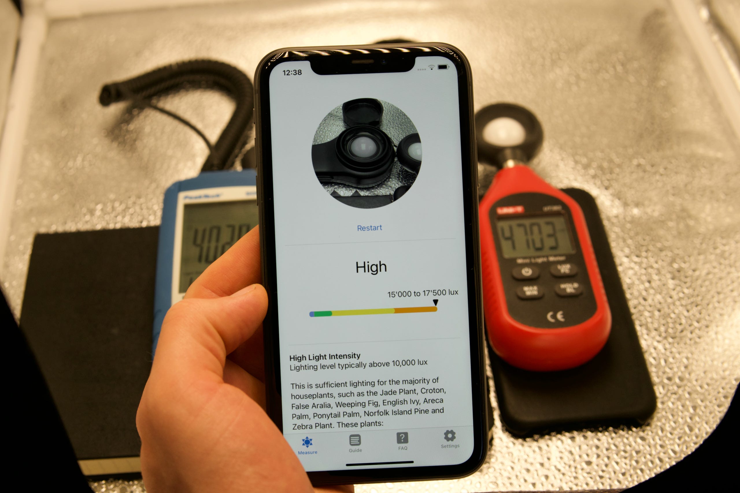 Ein Picknick haben Trennung Ameise light intensity meter app St