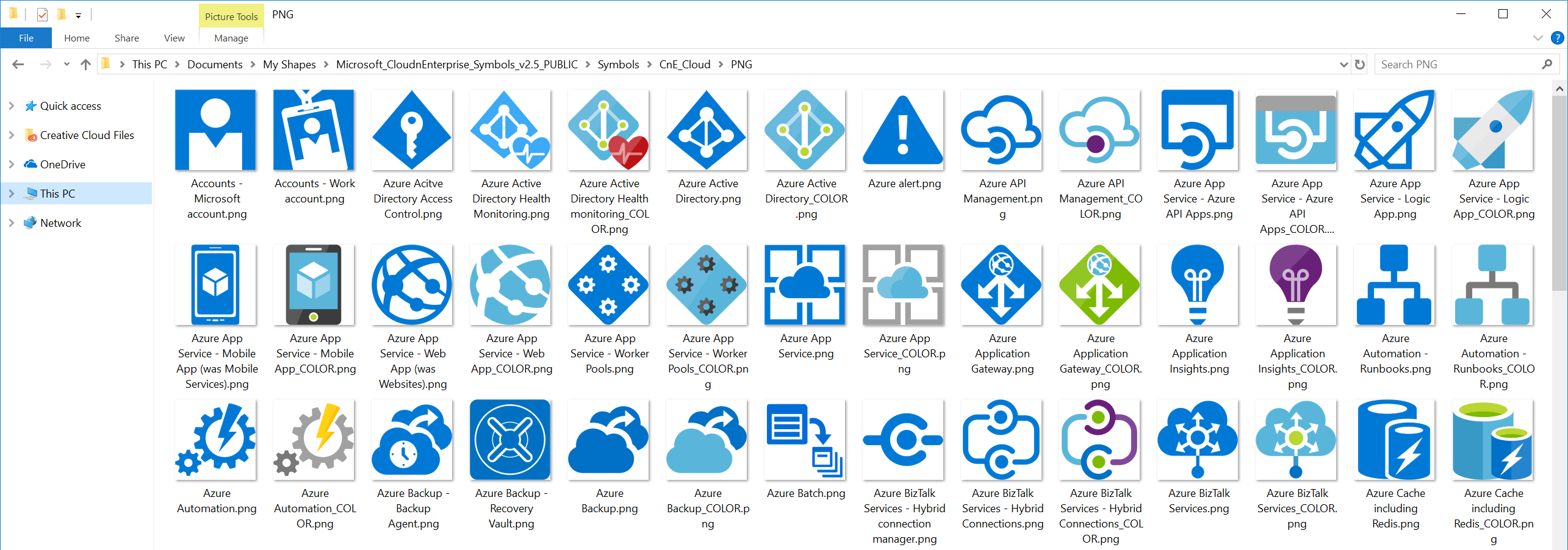 Microsoft Azure Symbol Icon Set Download  Visio stencil 