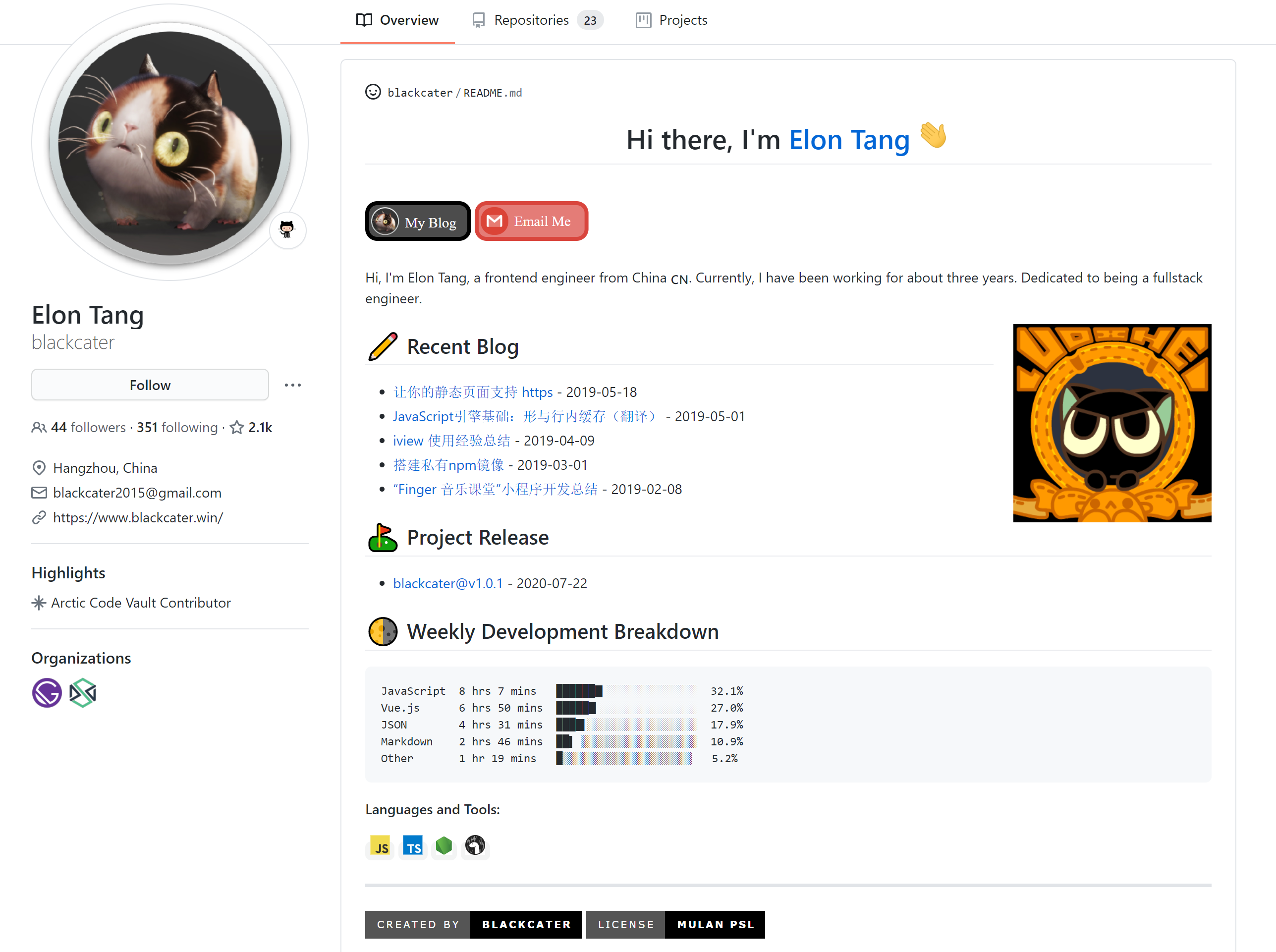 Github Profile Card .. 🌼. In order to create your own Github… by