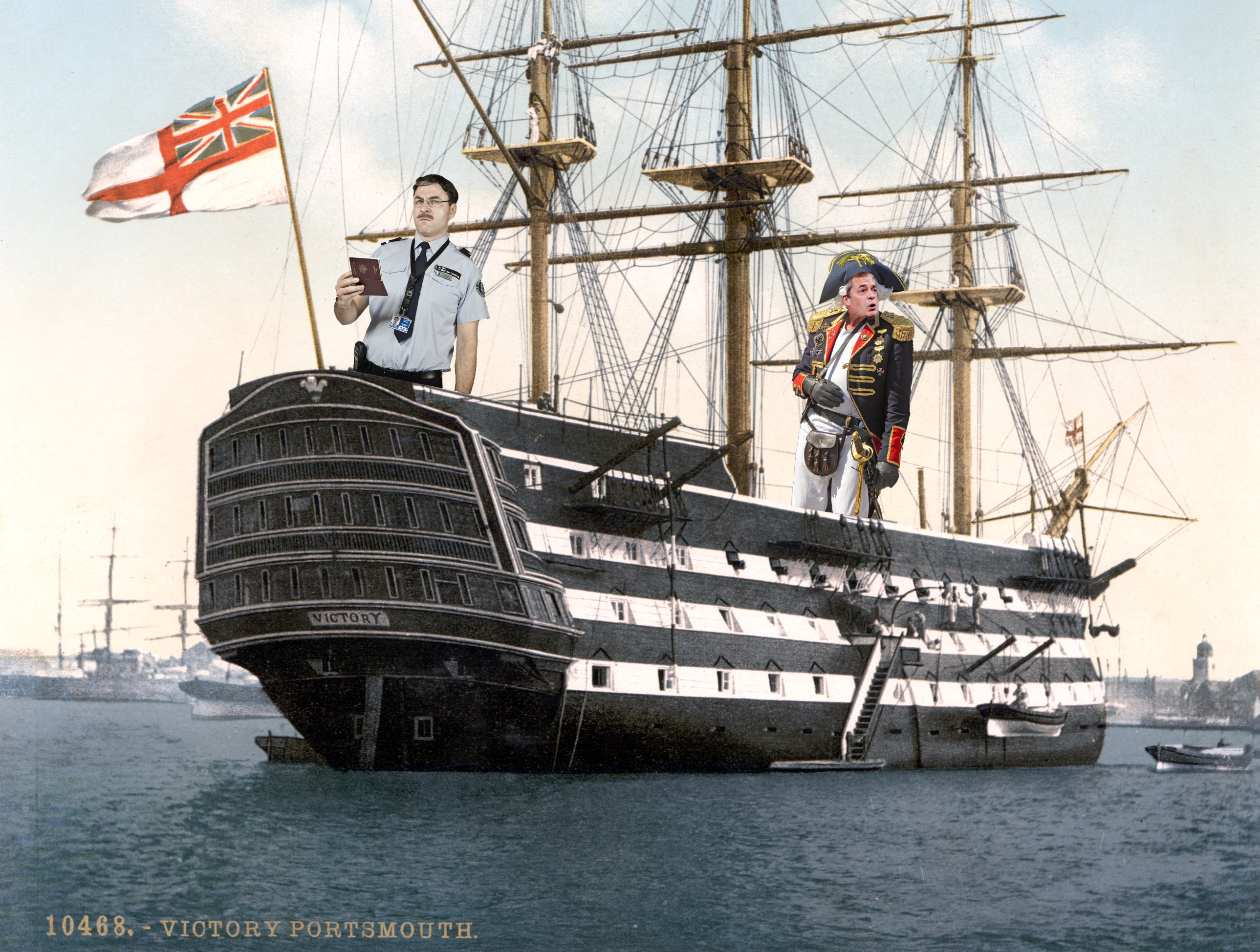 Farage Sets Off In Hms Victory To Stop Migrants In The Channel By Freditor The Frog Medium