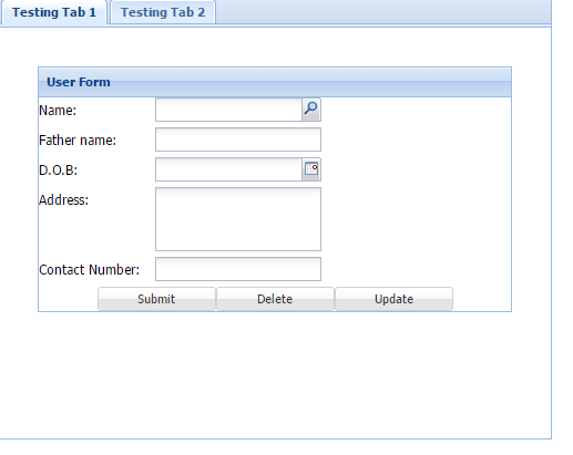 Crud Operation in ExtJs. Create a tab view with user form and… | by  Developermindstick | Medium