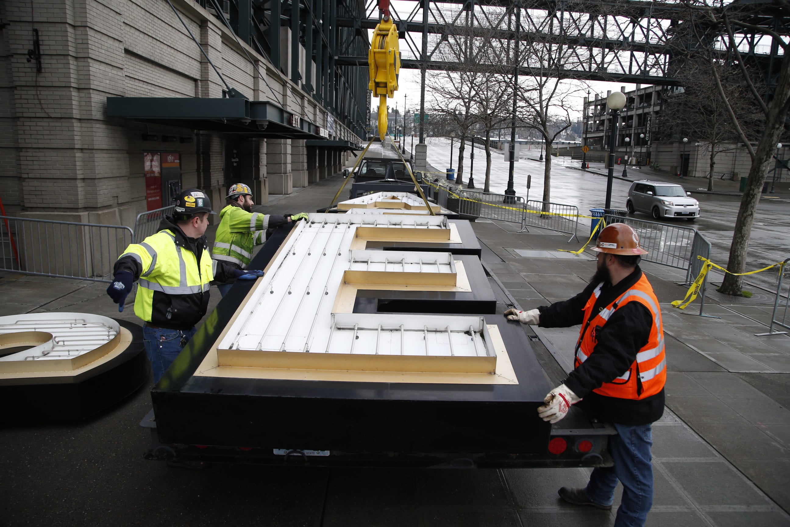 Safeco Field Sign Comes Down From The Corner Of Edgar Dave