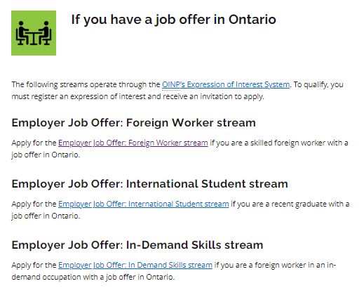 一、「雇主擔保類 Employer Job Offer Stream 」