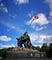 The United States Marine Corps War Memorial (Iwo Jima Memorial), inspired by Rosenthal's iconic photograph.