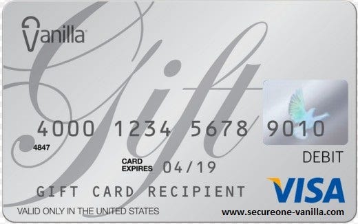 Check One Vanilla Card Balance One Vanilla Visa Gift Card Balance By Secureone Vanilla Medium