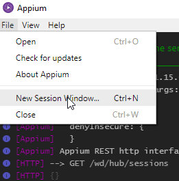 appium desktop capabilities launch calculator below fill