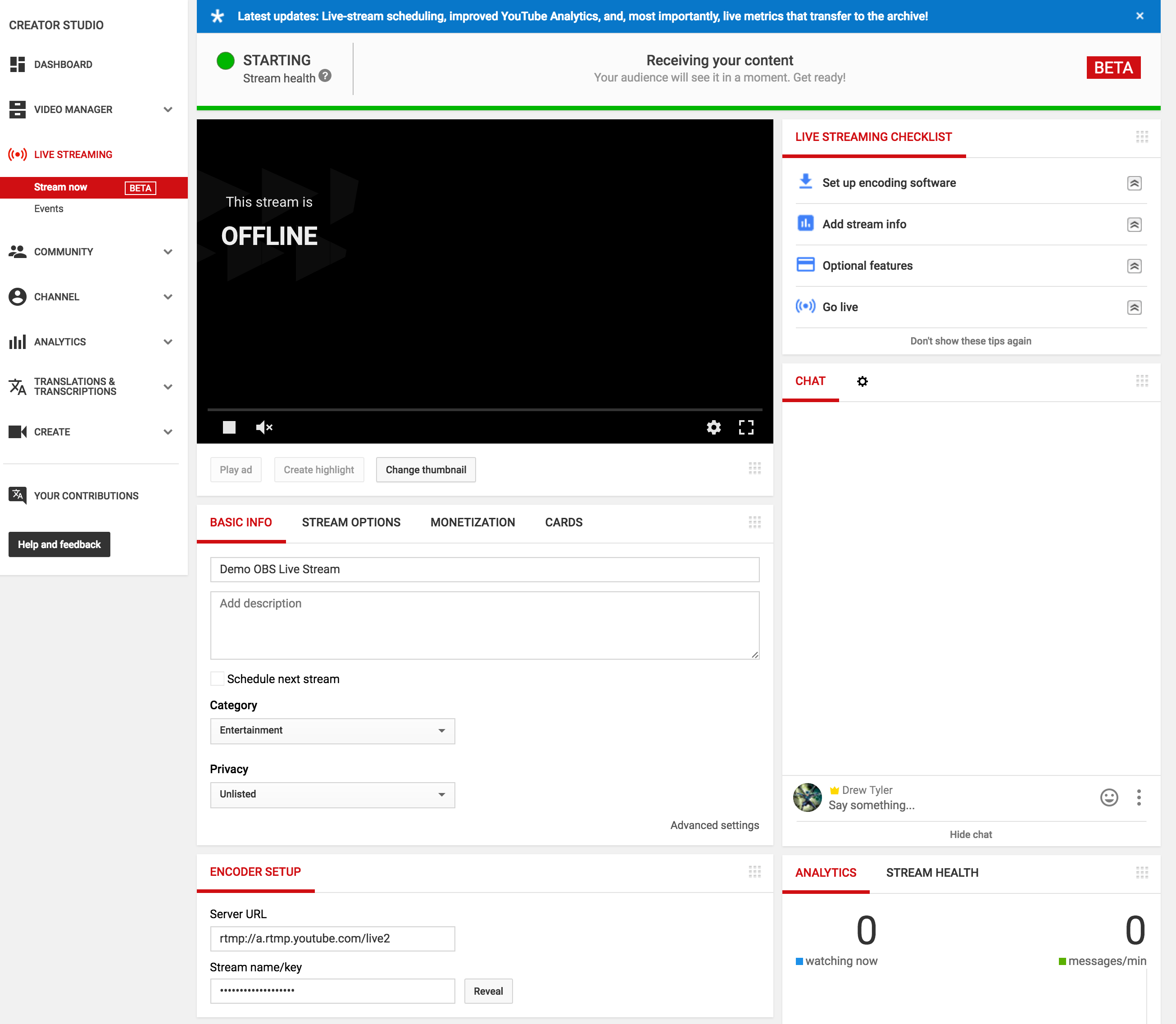Easy Steps To Connect Obs To Youtube Live Go Live Medium - how to make a roblox video on streamlabs obs