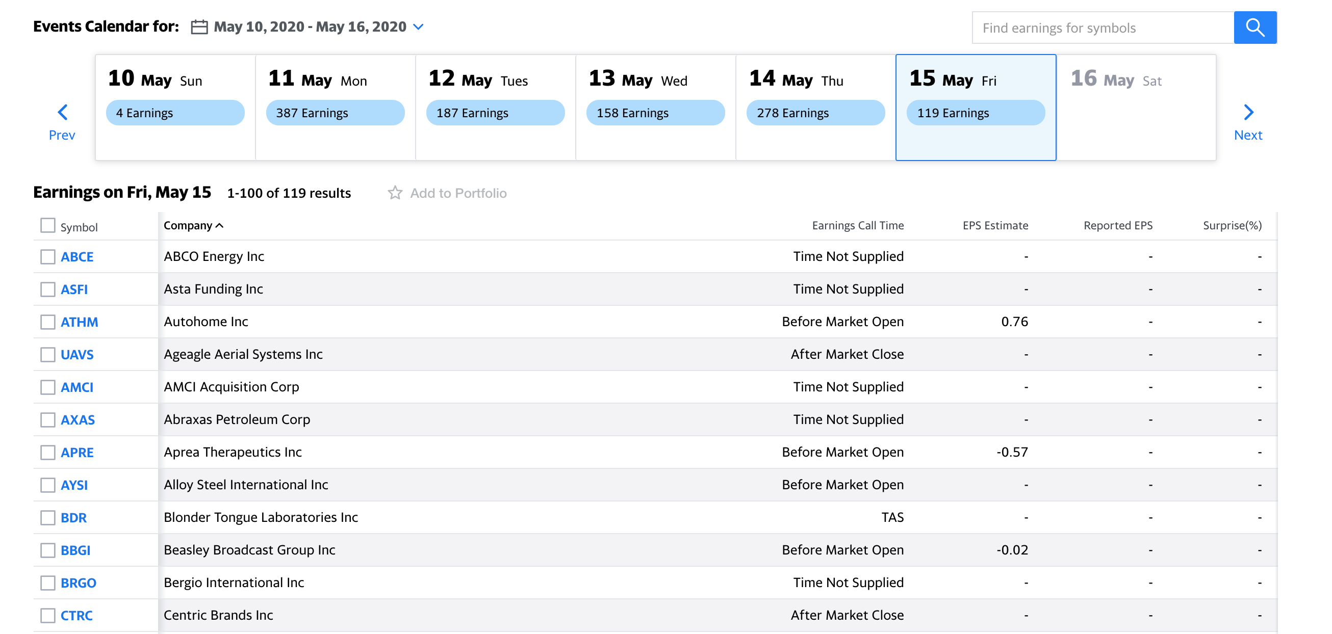 How to download the public companies’ earnings calendar in Python by