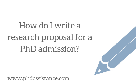 how to write proposal for phd admission