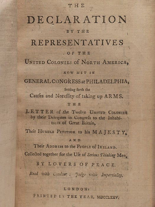 OTD in History… July 6, 1775, Second Continental Congress issues ...