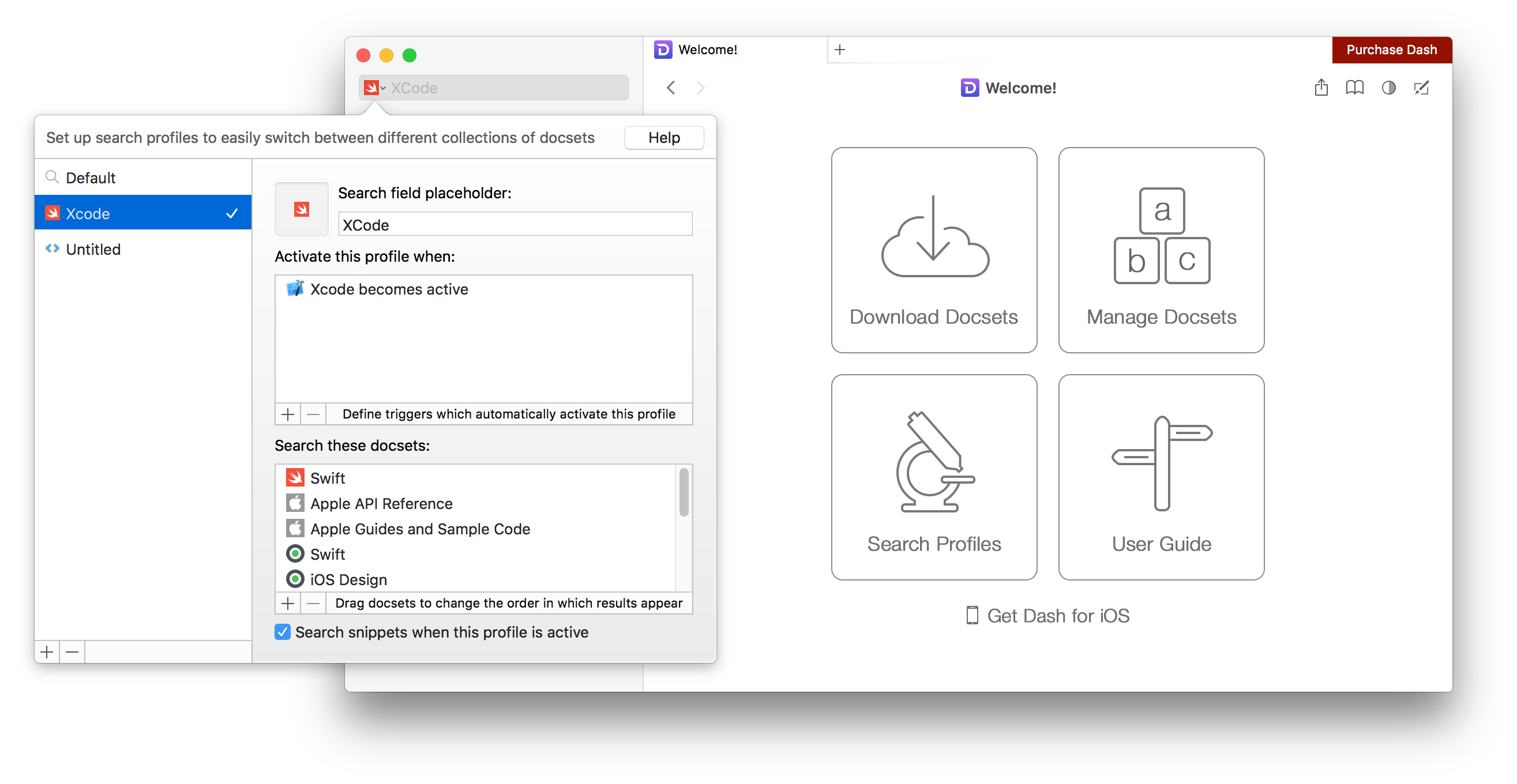 Dash offline document for Developer in macOS by Wasith T. (BaiPhai