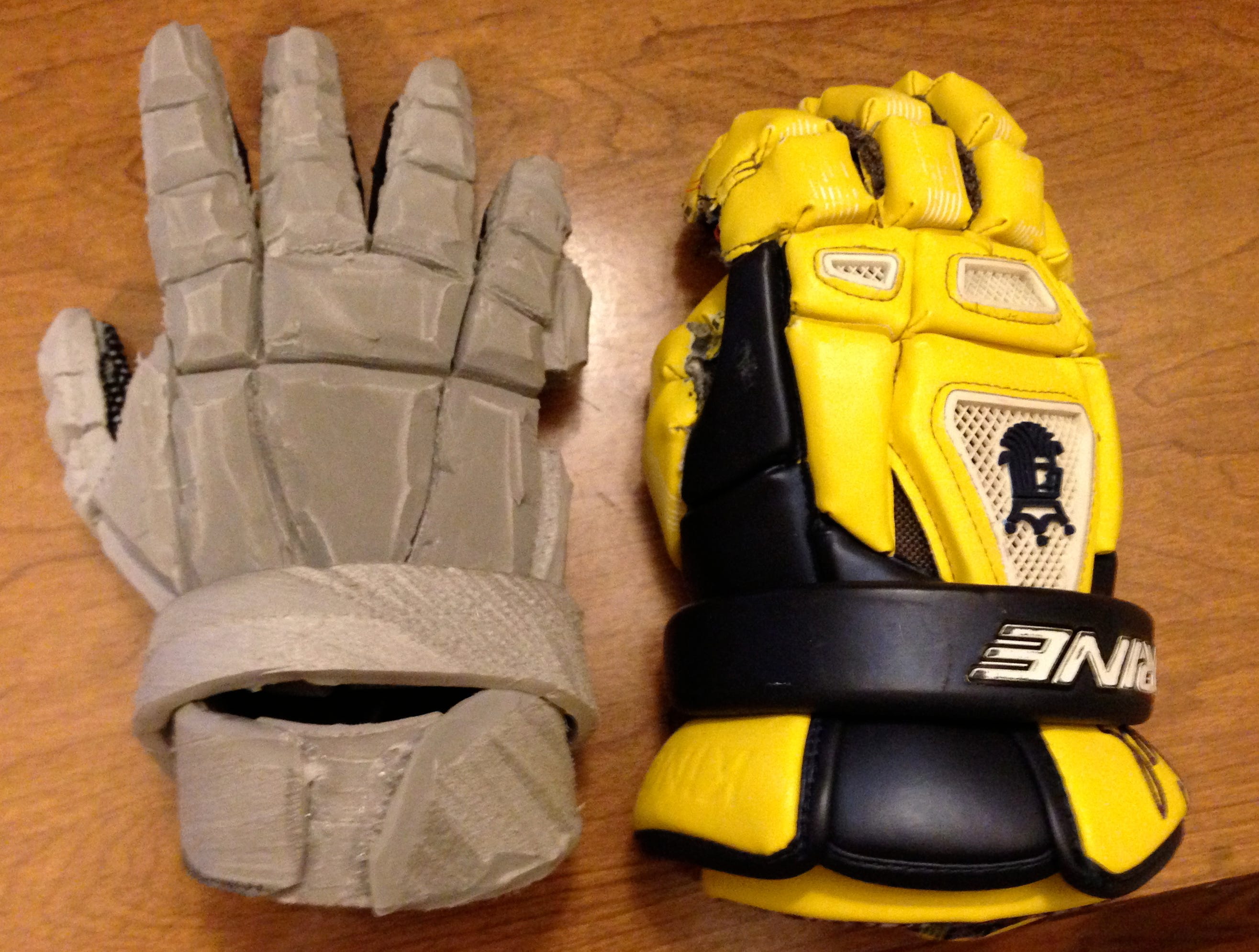 Lightfighter A 3Dprinted improved lacrosse glove by Tucker Cahill