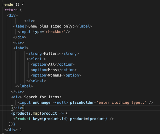 Allowing Users A Filter Option To Filter Items Info That They See On The Page React Js By Emily Violet Haynes Medium