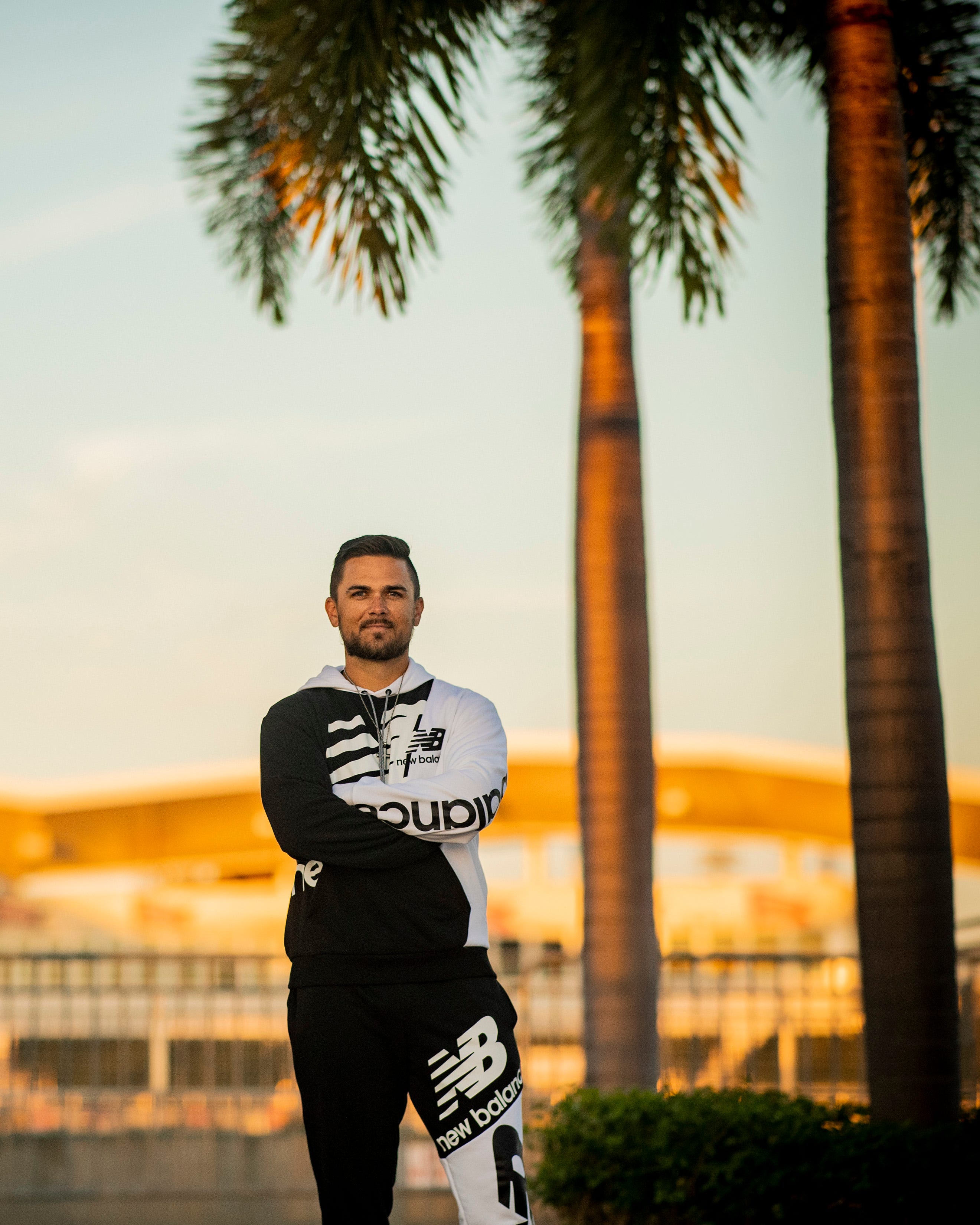 Michael Chavis poses for New Balance 