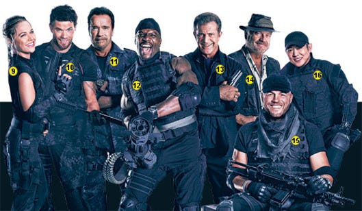 Sylvester Stallone Jason Statham Arnold Schwarzenegger Dolph