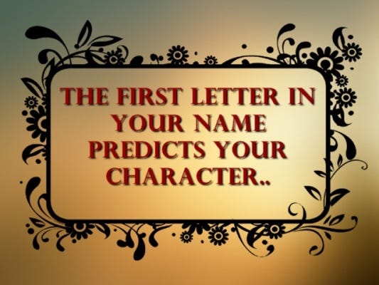 The First Letter Of Your Name Shows Your Personality By Nicole K Medium