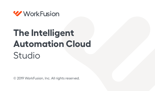 workfusion intelligent automation cloud