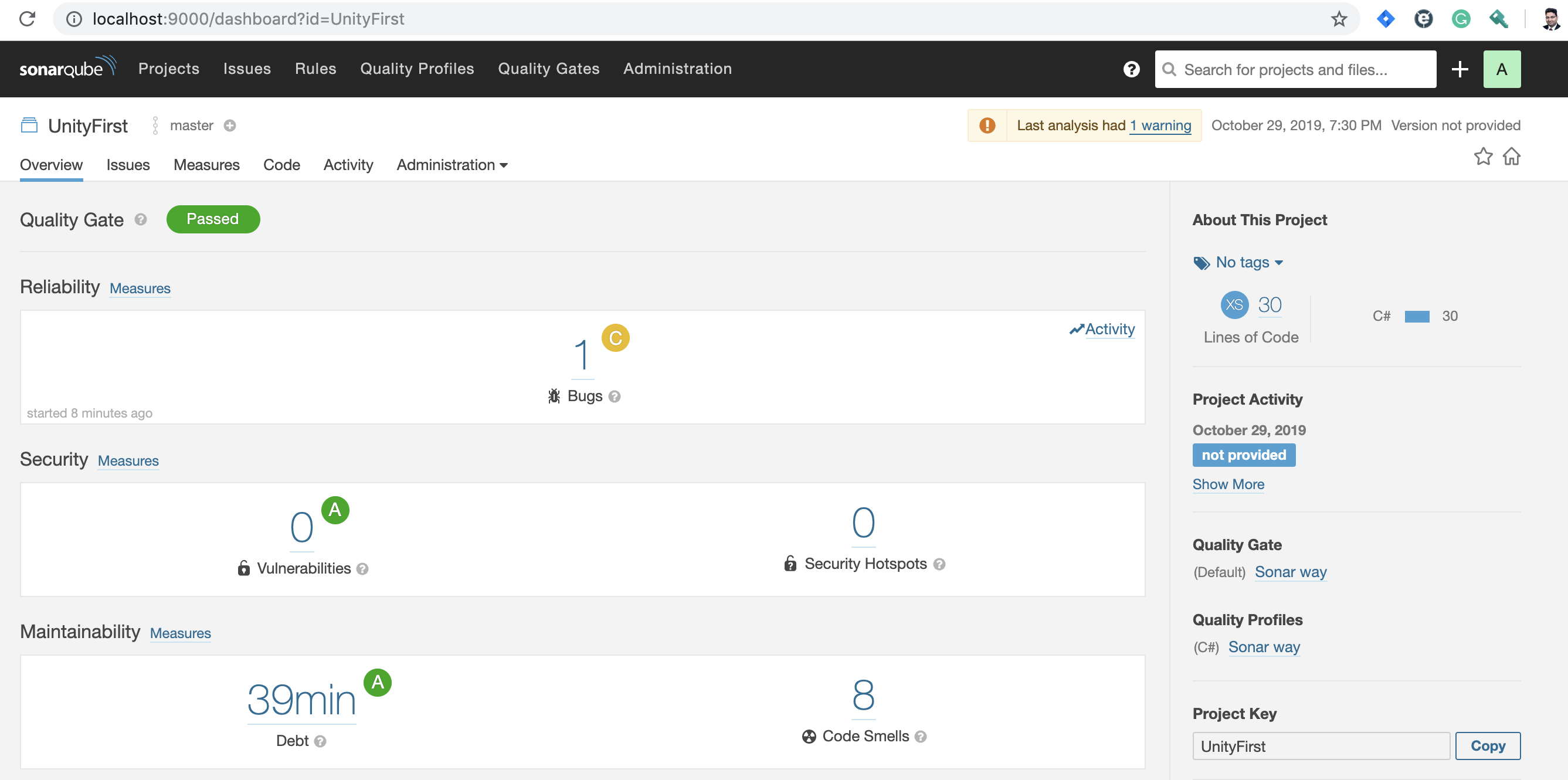 Code of analysis picture