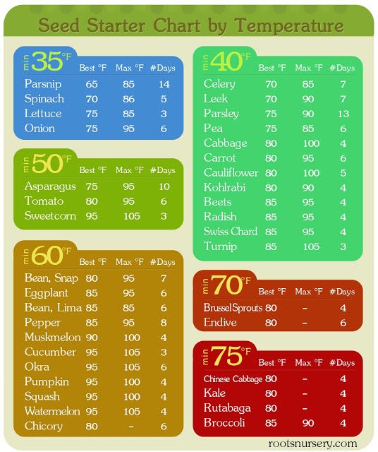 When To Plant Vegetables Chart
