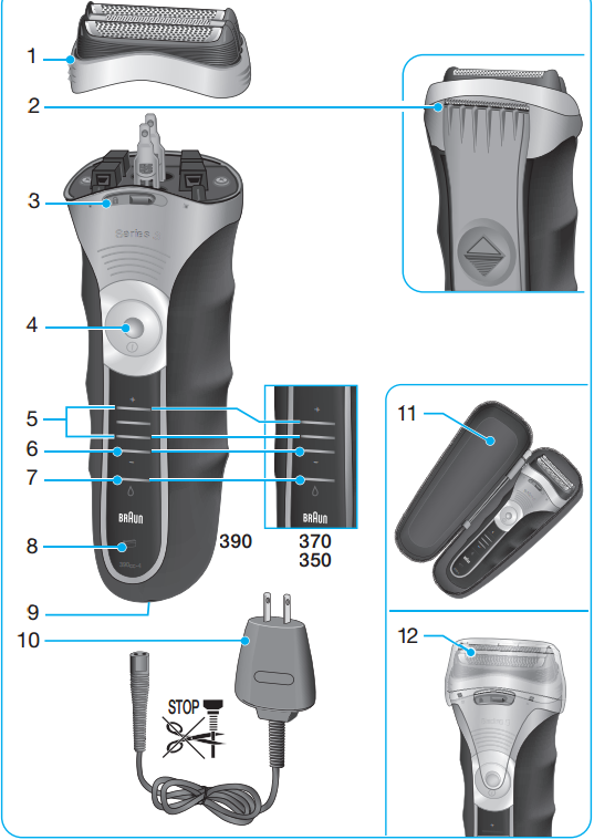 braun shaver replacement parts