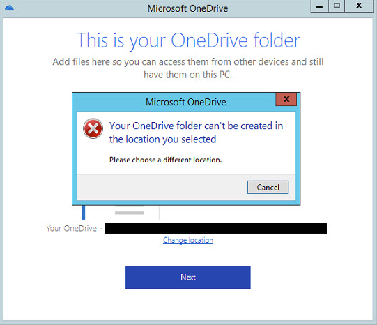 How I fixed “Your OneDrive Folder Can't be Created in the Location you  selected” | by Nathan Blasac | Nathan Blasac - Notes from the Field
