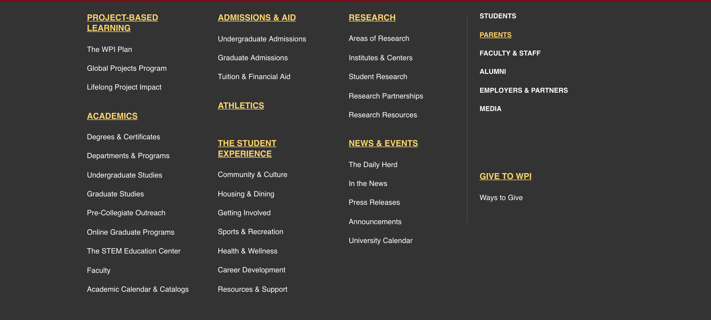 Examples of Exceptional Content on the Homepage of WPI | by James ...