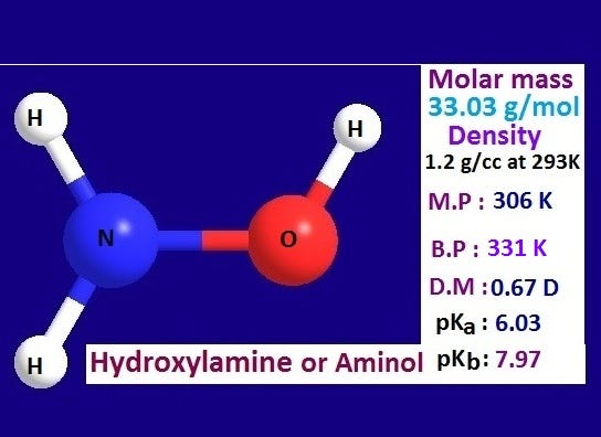 What Is Hydroxylamine Hydroxylamine Is A Nitrogenous By Kakali Ghosh Teacher Blogger M Sc Chemistry Medium