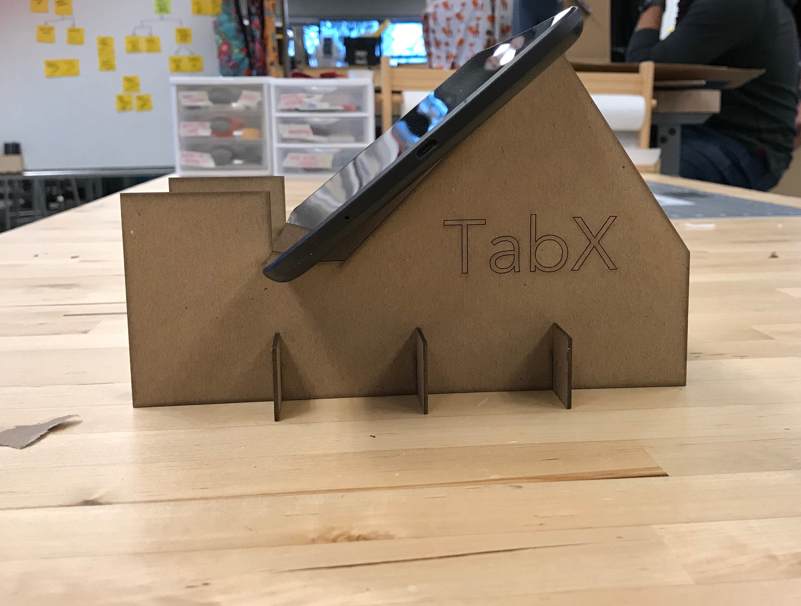 TabX. Laser Cut tablet stand.. For my HCDE 451 UX Prototyping course… by Kanishk Shukla Medium