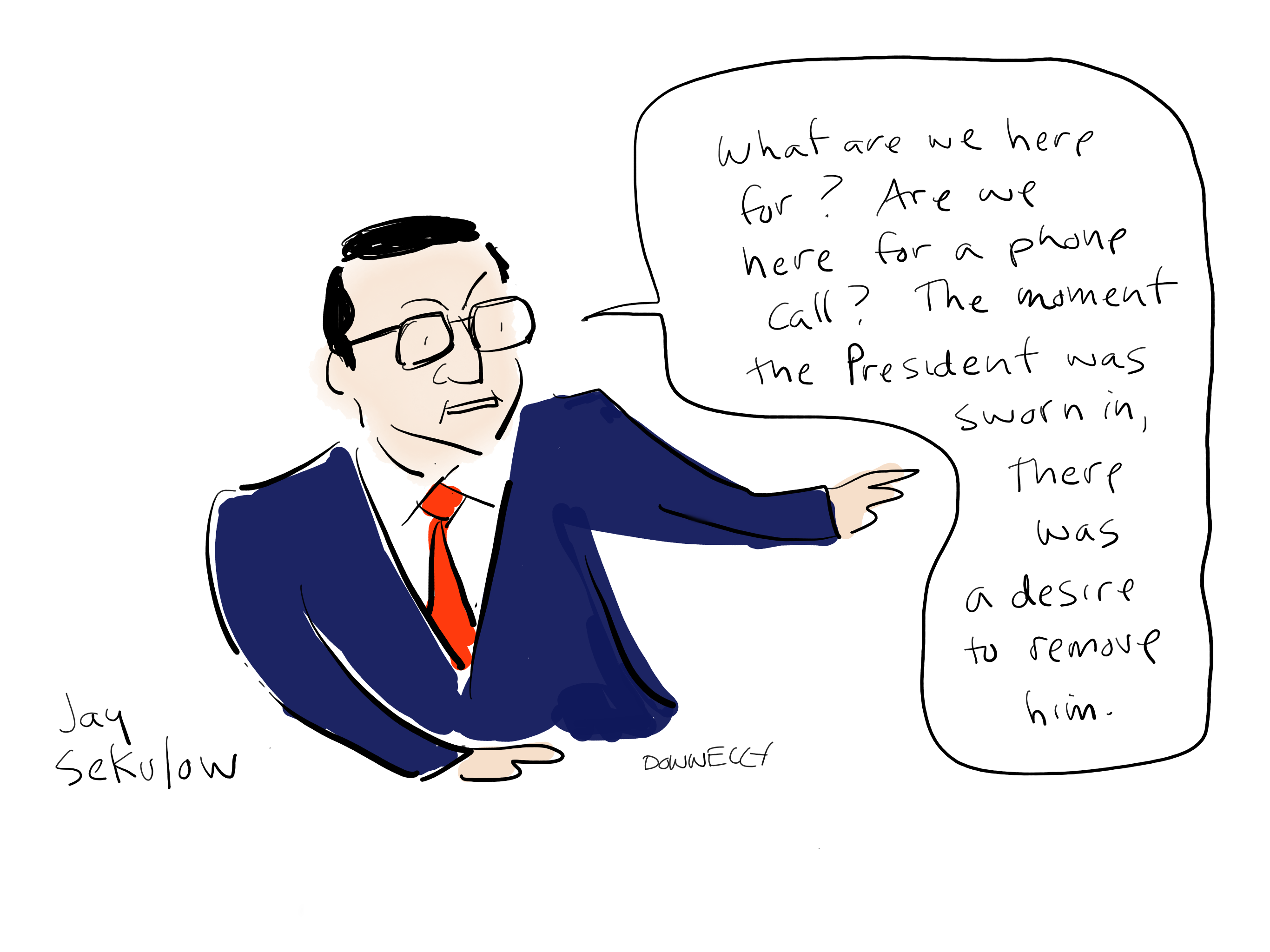 Drawing The Impeachment Trial. What I saw and heard during Trump’s