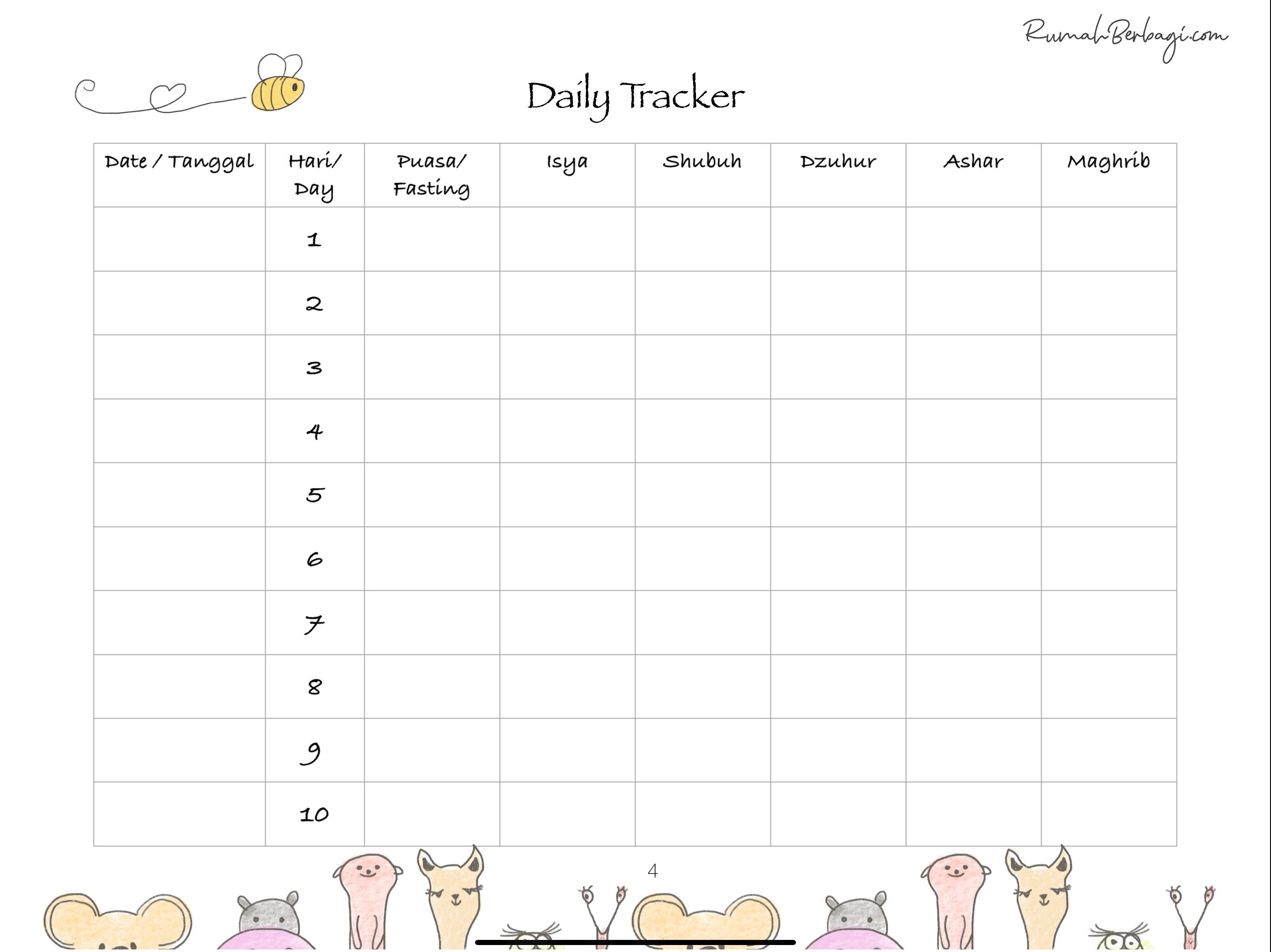 Planner Ramadhan untuk Anakanak. Tidak terasa Ramadhan